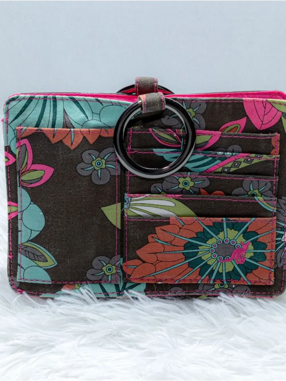 Boutique Floral Purse Organizer Bag Insert Card Holder Handbag Organizer
